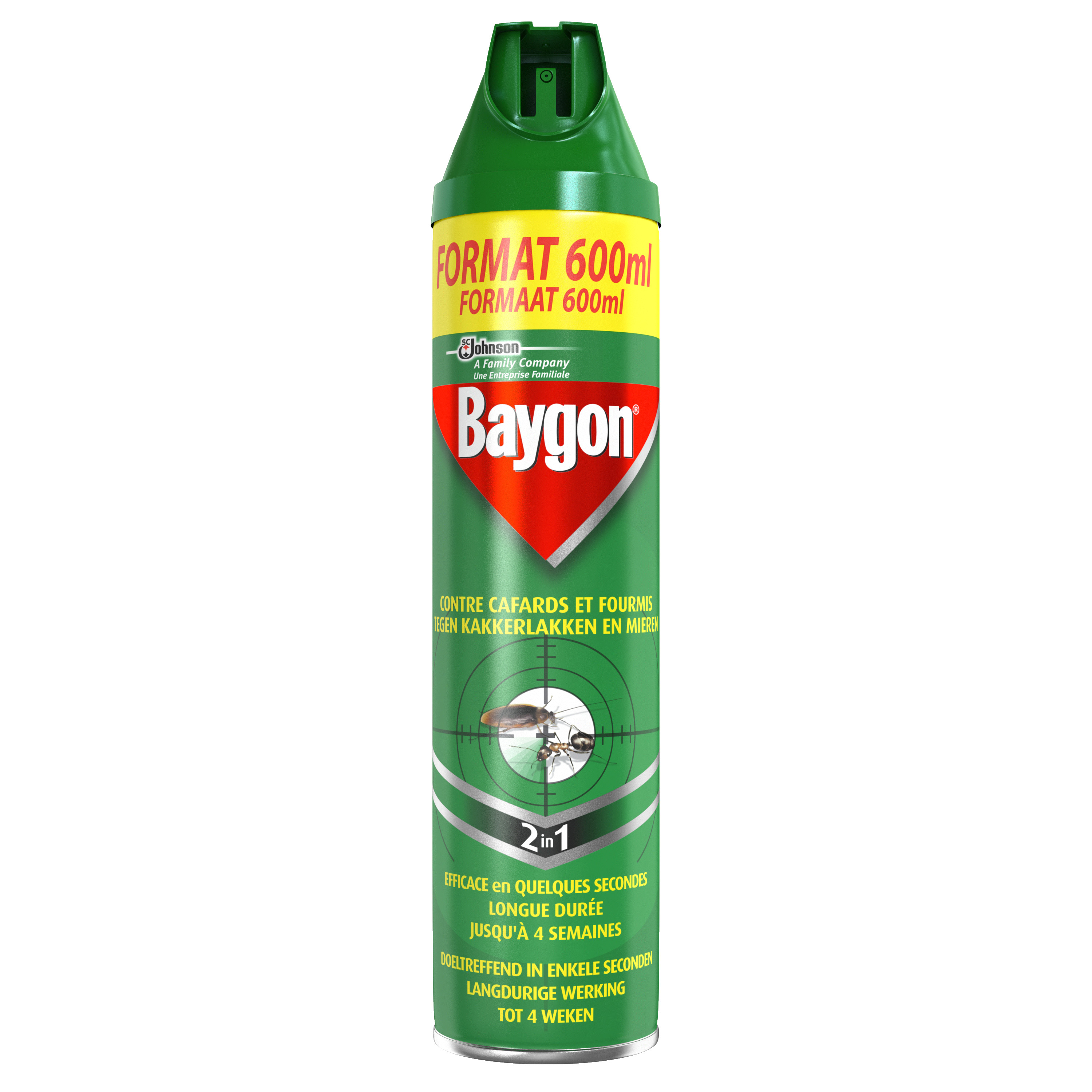 BAYGON Spray anti-fourmis et cafards 600ml pas cher 