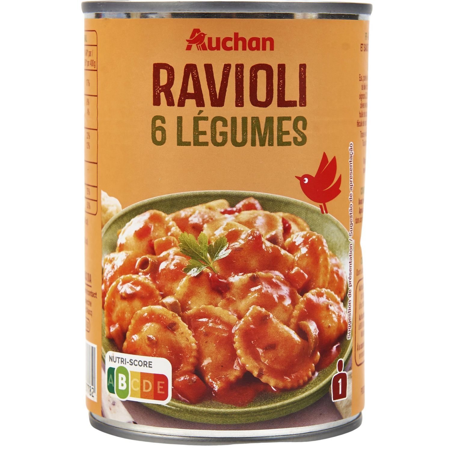 Plat cuisiné ravioli 6 légumes ZAPETTI