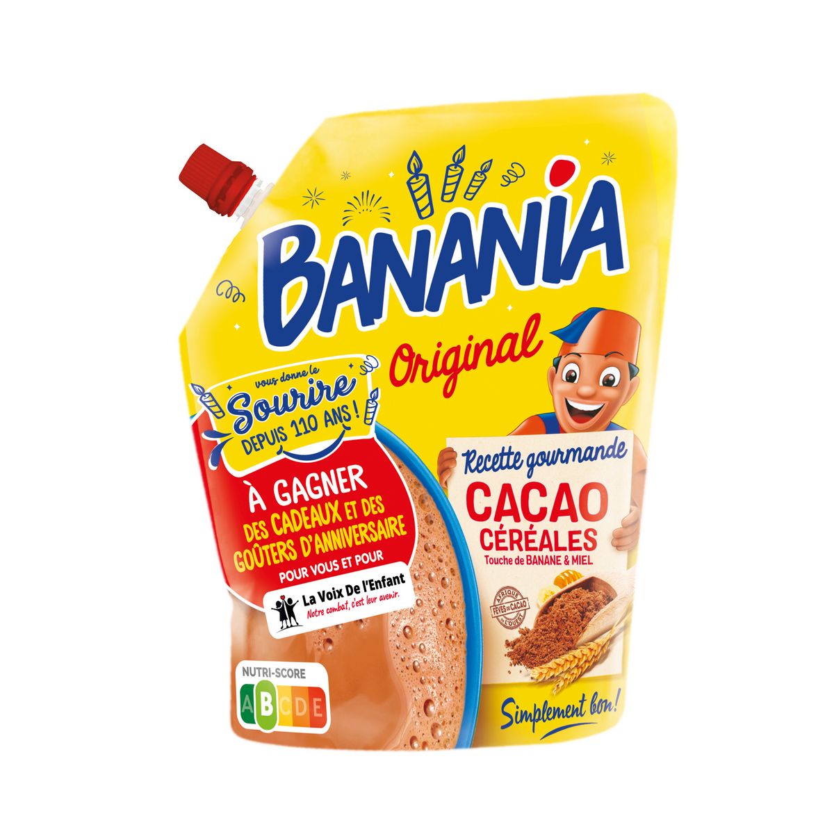 BANANIA Chocolat en poudre en poche 400g pas cher 