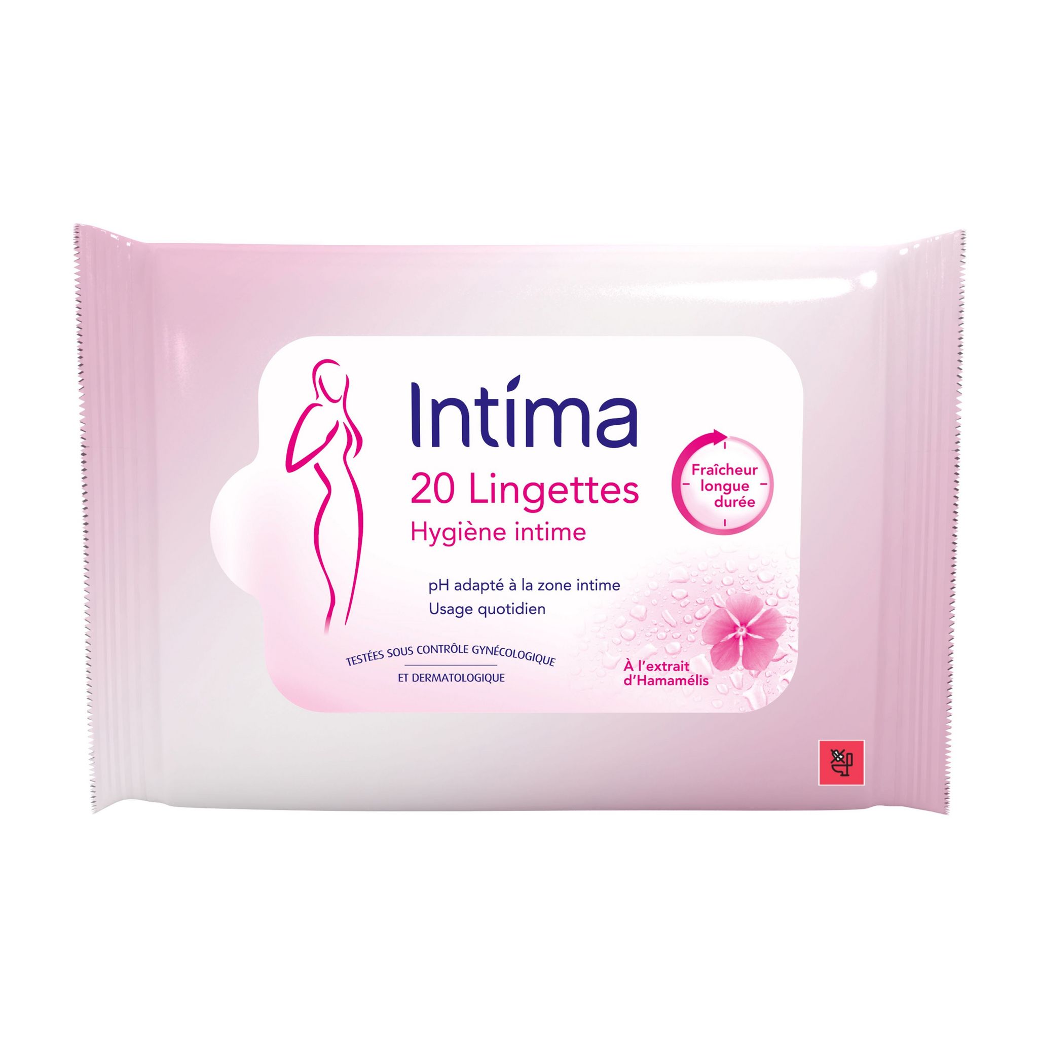 AUCHAN Auchan lingettes individuelles hygiène intime x10 pas cher 