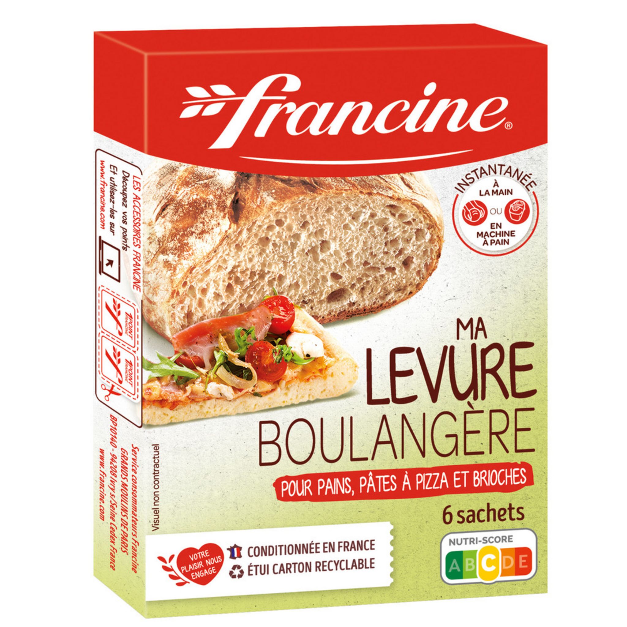 Levure Boulangère - Carrefour - 30 g (6 x 5 g)
