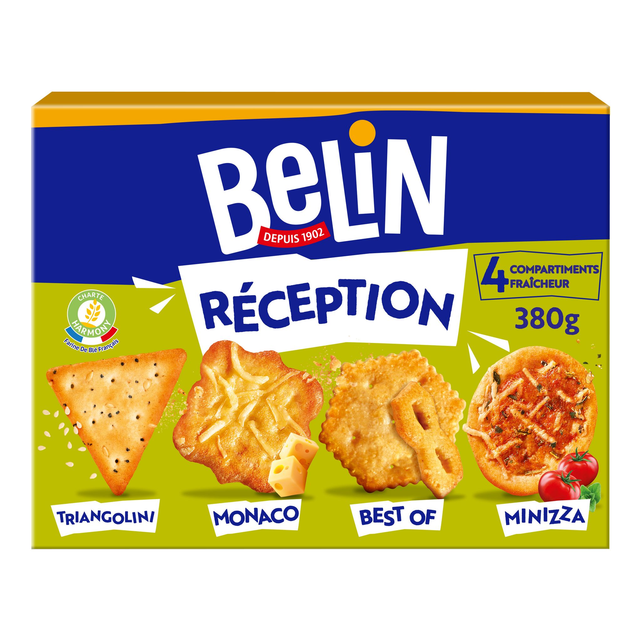 Biscuits apéritifs crackers au sésame Triangolini BELIN : La boîte