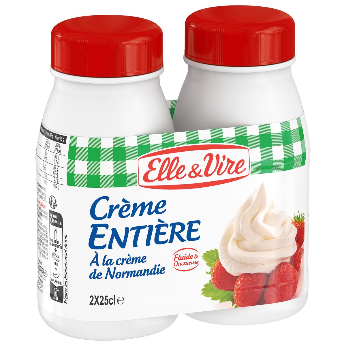 ELLE & VIRE Crème fluide entière 2x25cl