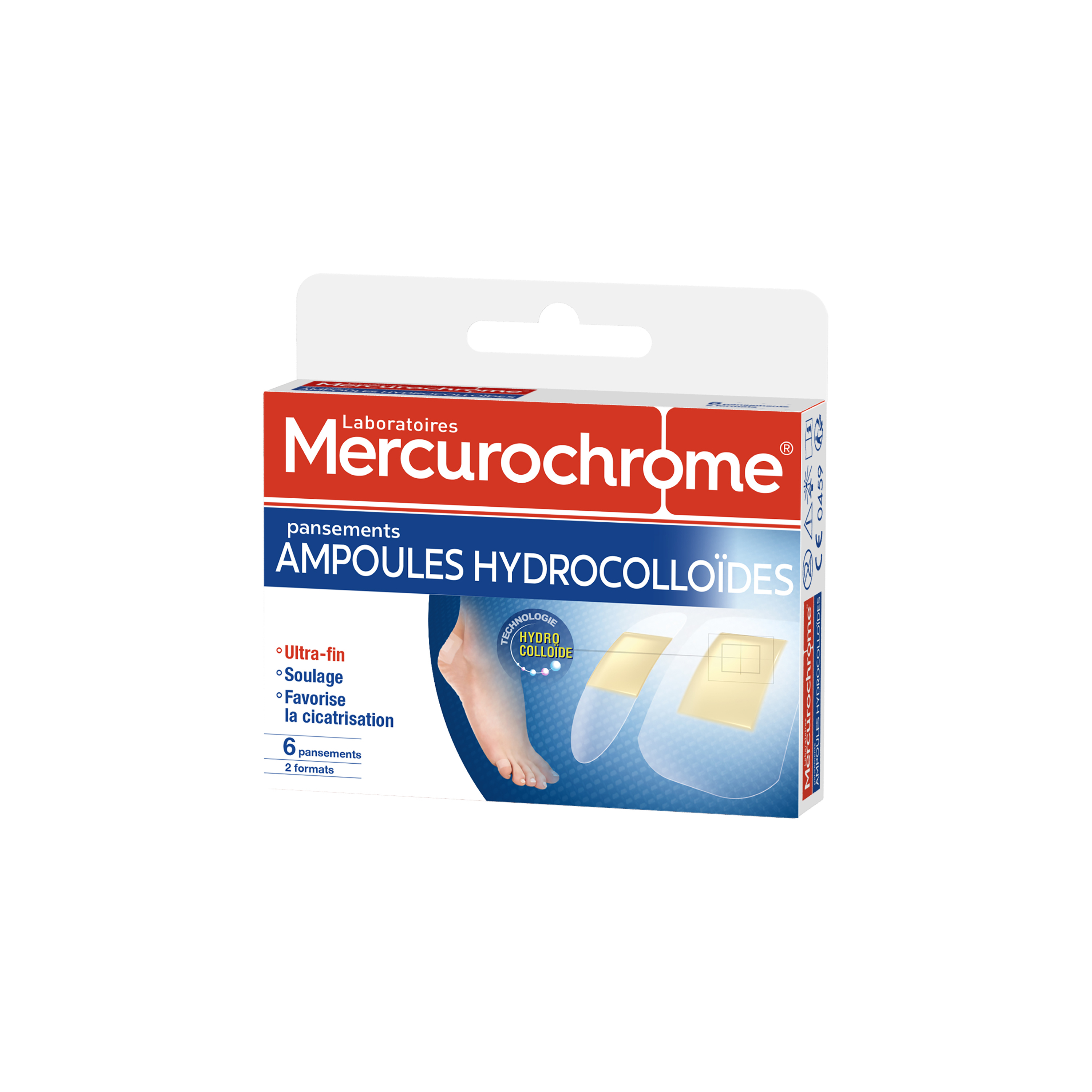 Mercurochrome Pansements Ampoules Hydrocolloïdes 6 pièces