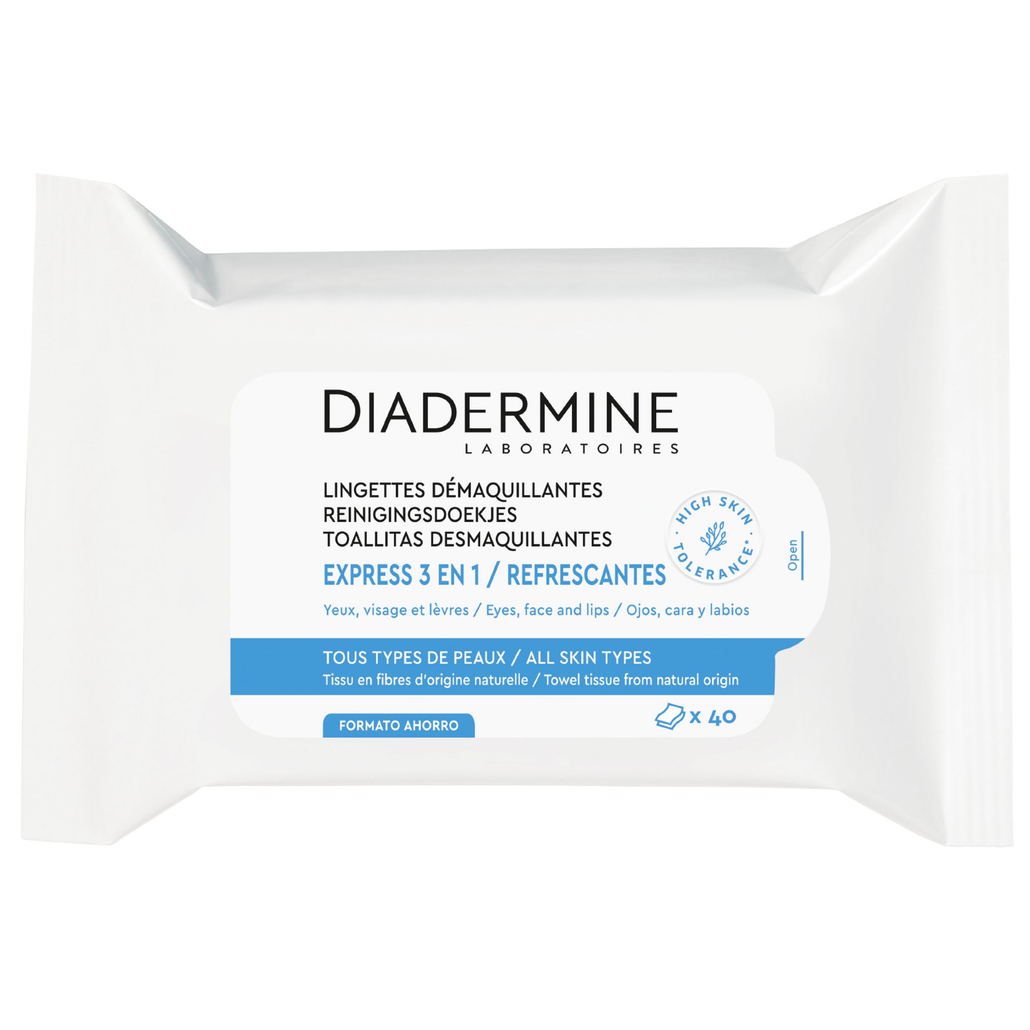 Acheter Diadermine Lingettes démaquillantes Express 3en1, 40 lingettes