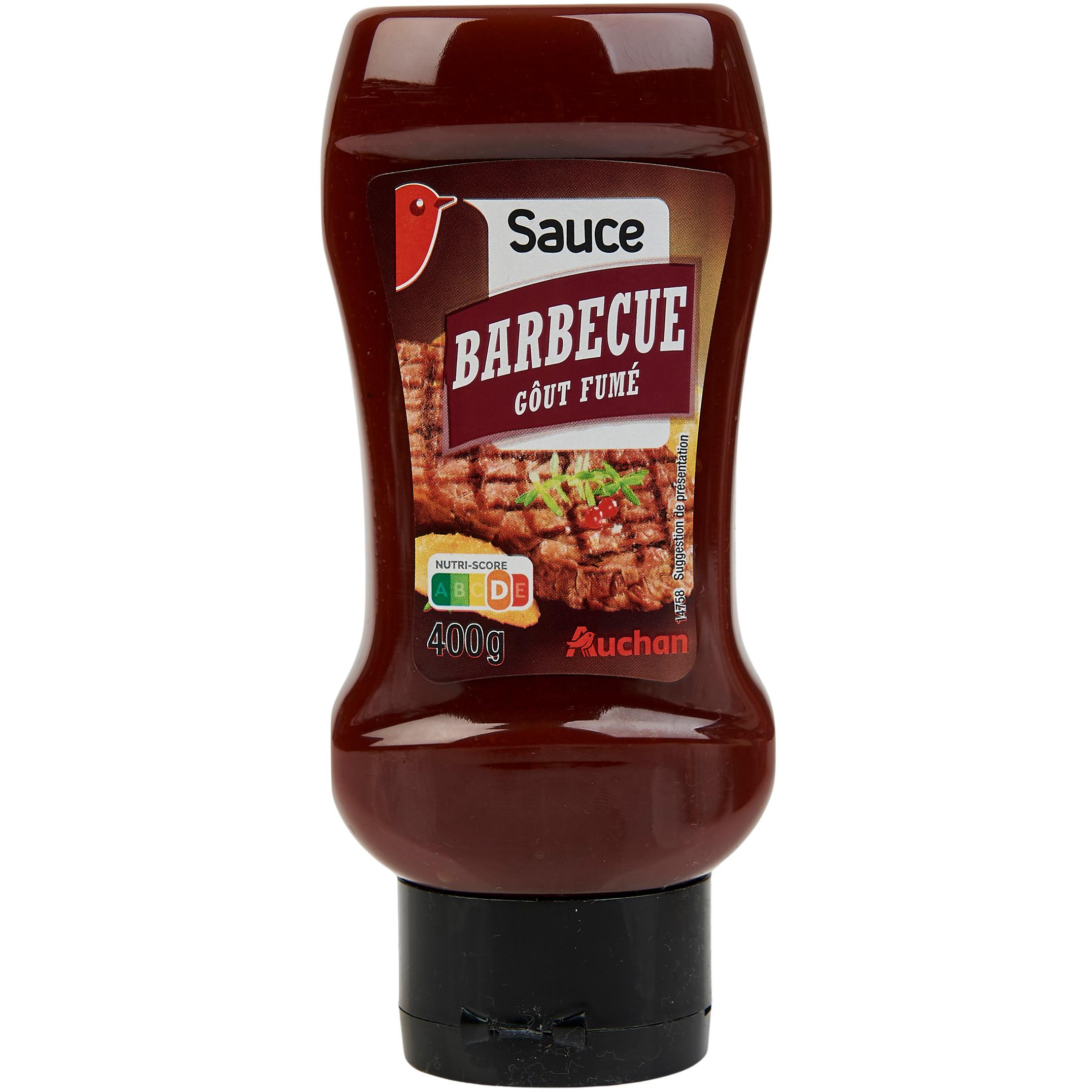 AUCHAN Sauce barbecue goût fumé flacon souple 400g pas cher