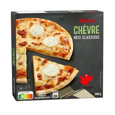 AUCHAN Pizza cuite sur pierre au fromage de chèvre 380g