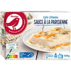 AUCHAN Colin d'Alaska sauce à la Parisienne MSC 2 portions 450g