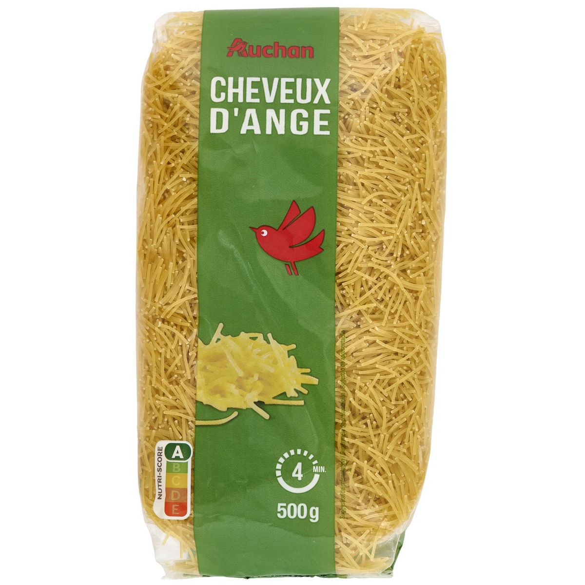 Auchan cheveux d'ange cuisson rapide 3min 500g pas cher à prix auchan