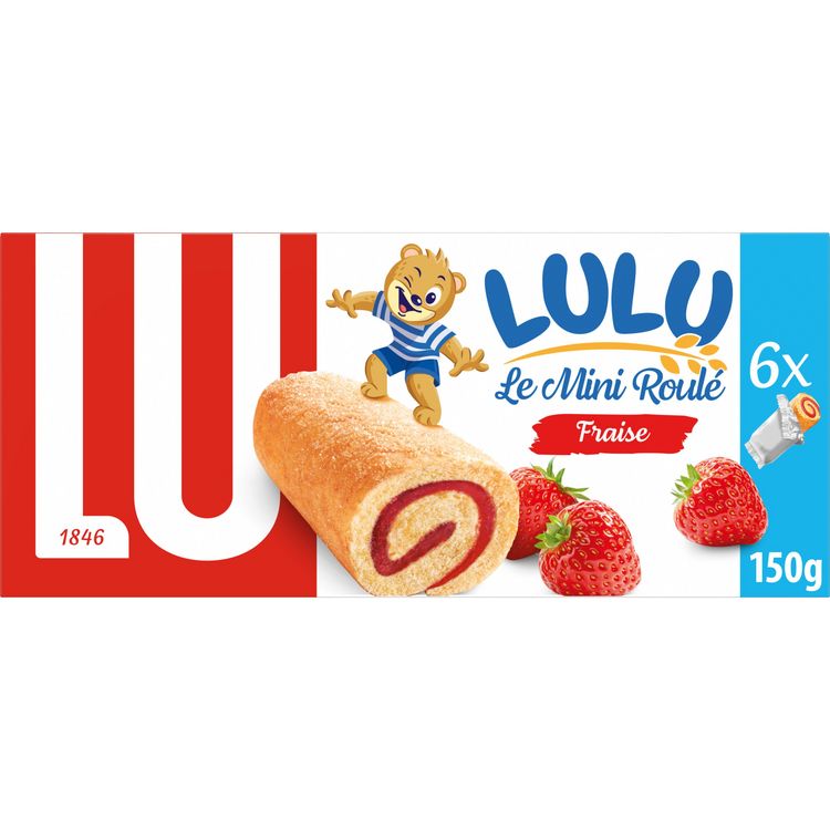 Gâteaux fourrés à la fraise Le Mini Roulé LuLu Lu - 150g