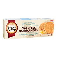 BISCUITERIE DE L'ABBAYE Galettes Normandes au bon beurre d'Isigny AOP sachets fraicheur 6x3 galettes 200g