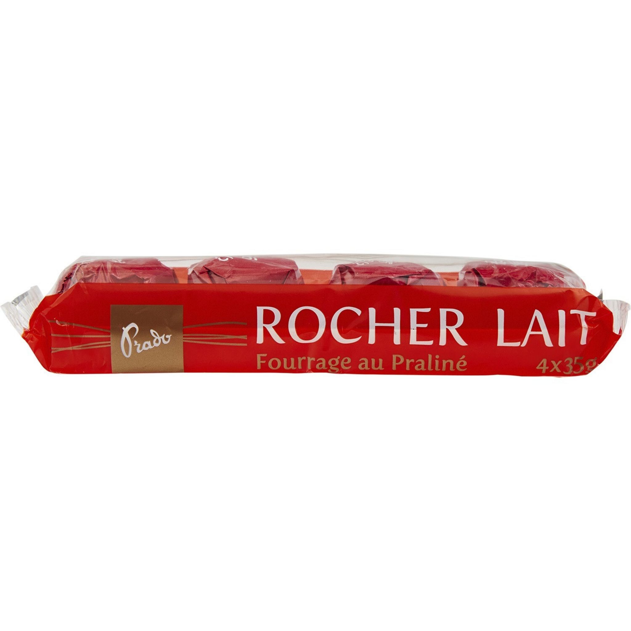 Rocher lait fourré au praliné - 4 rochers - Suchard - 140 g (4