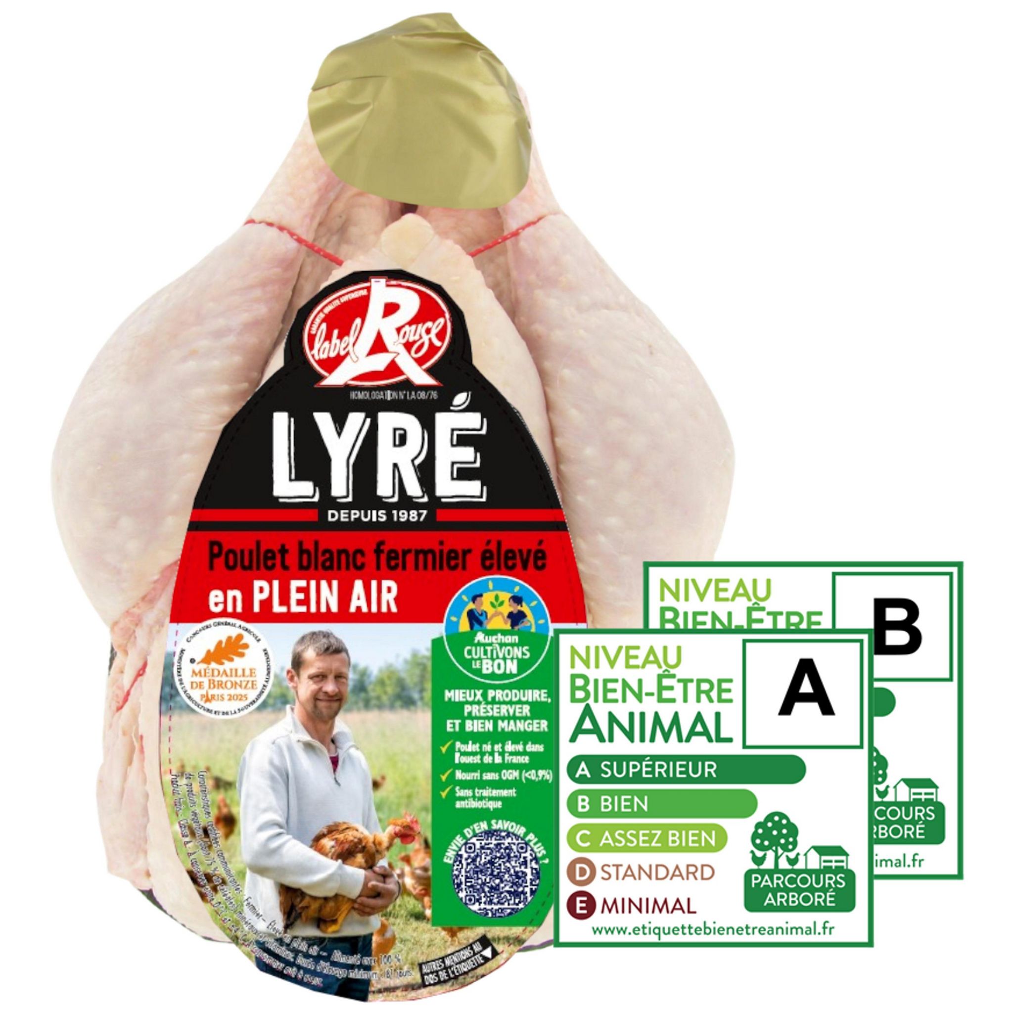 LYRE Poulet fermier jaune bio