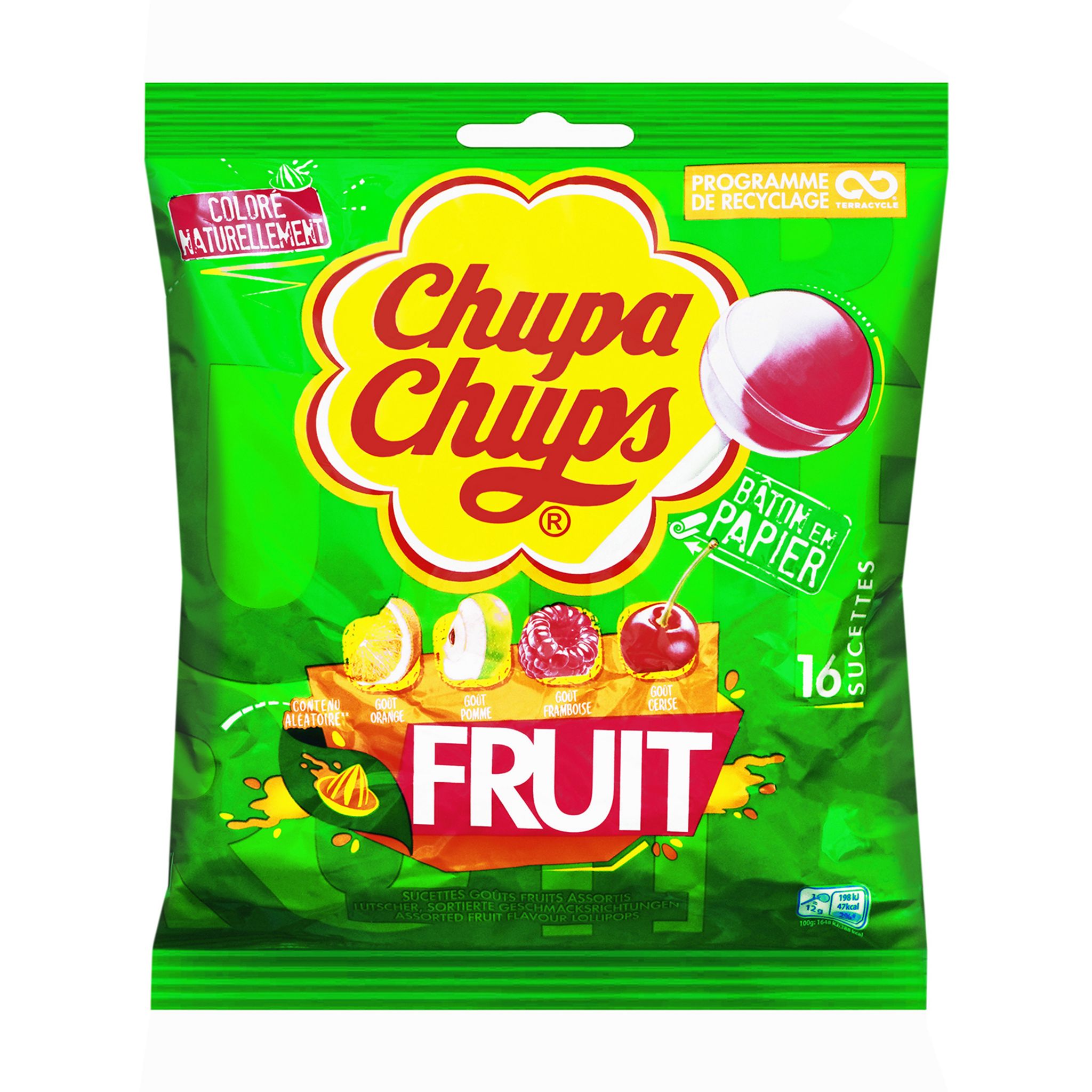 CHUPA CHUPS Sucettes aux goûts assortis 16 sucettes 192g pas cher