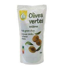 AUCHAN ESSENTIEL Olives vertes entières 650g
