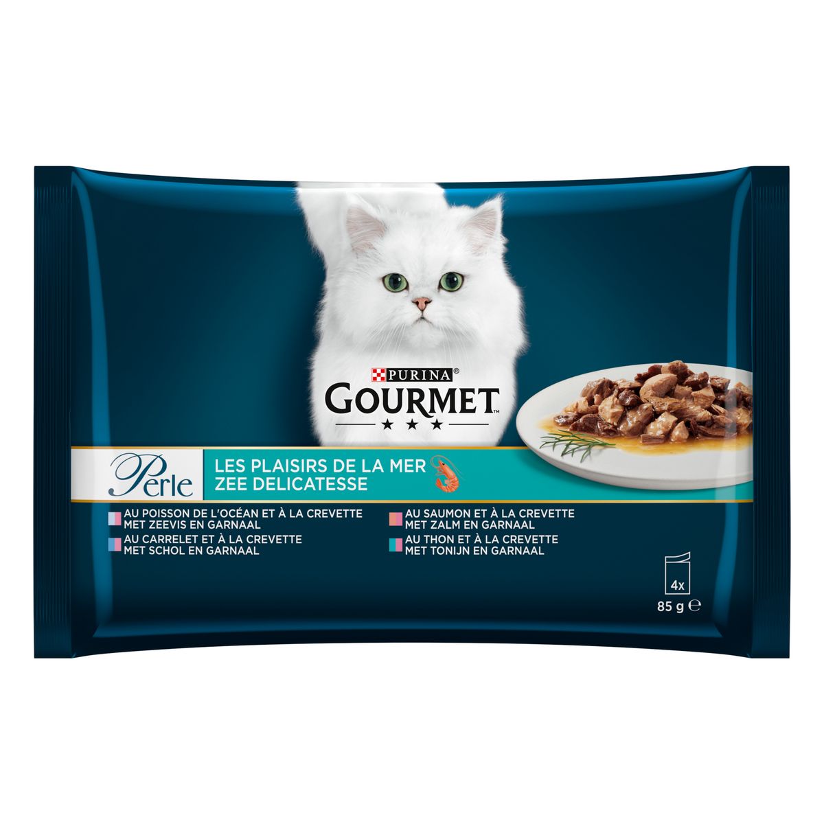 Sachets pâté pour chat duo mer - Perle