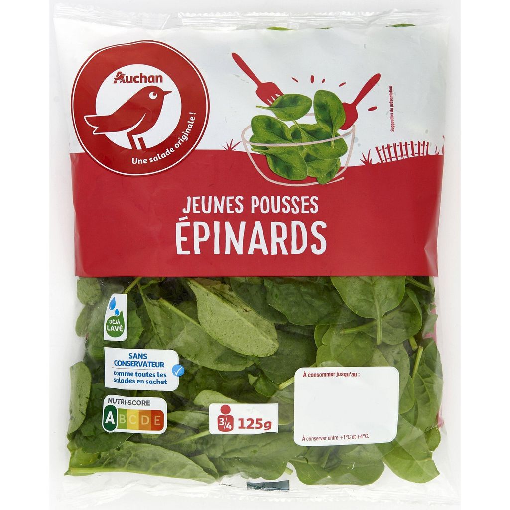 Auchan - À la fois pratiques et délicieux, ces épinards