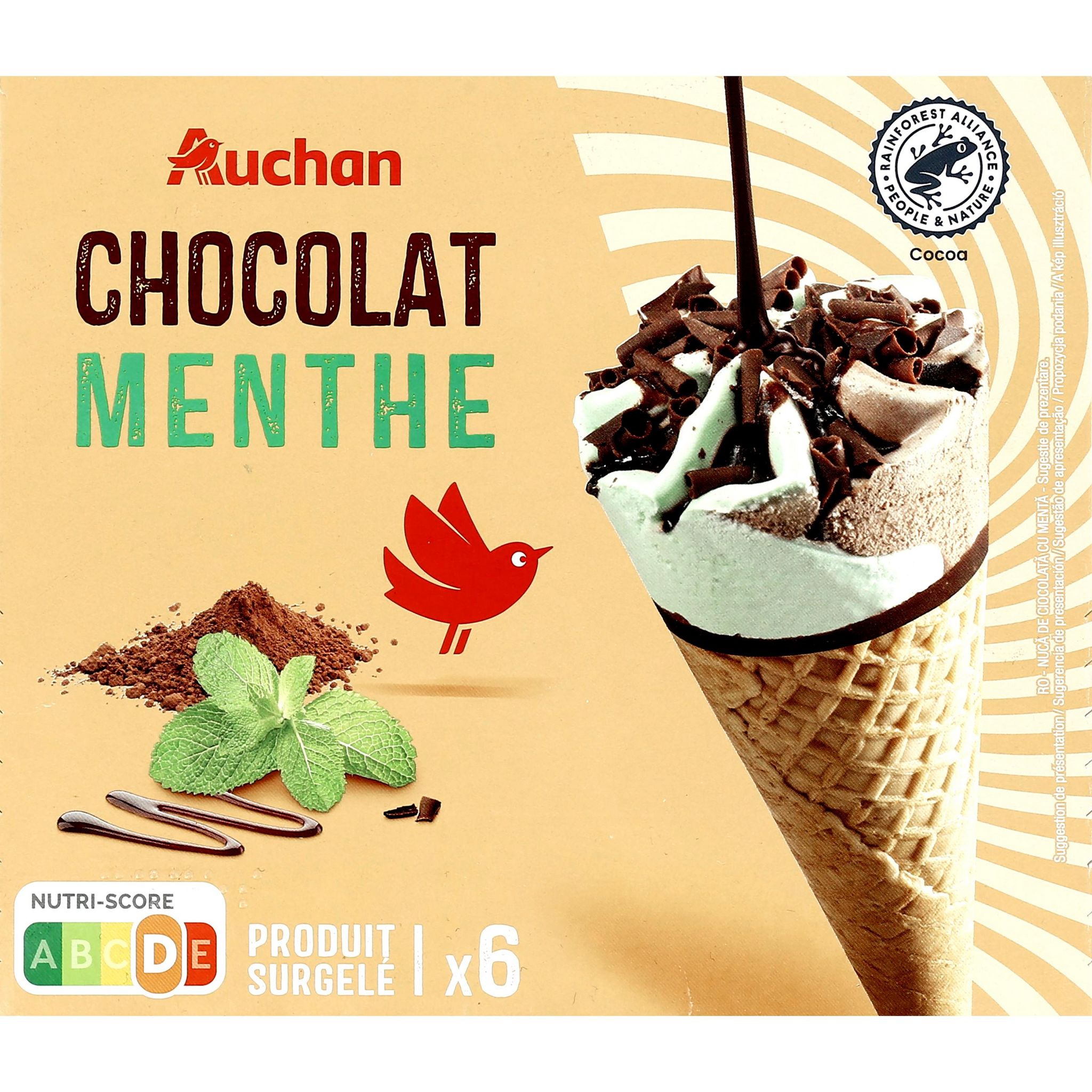 Cône Glace Menthe Chocolat