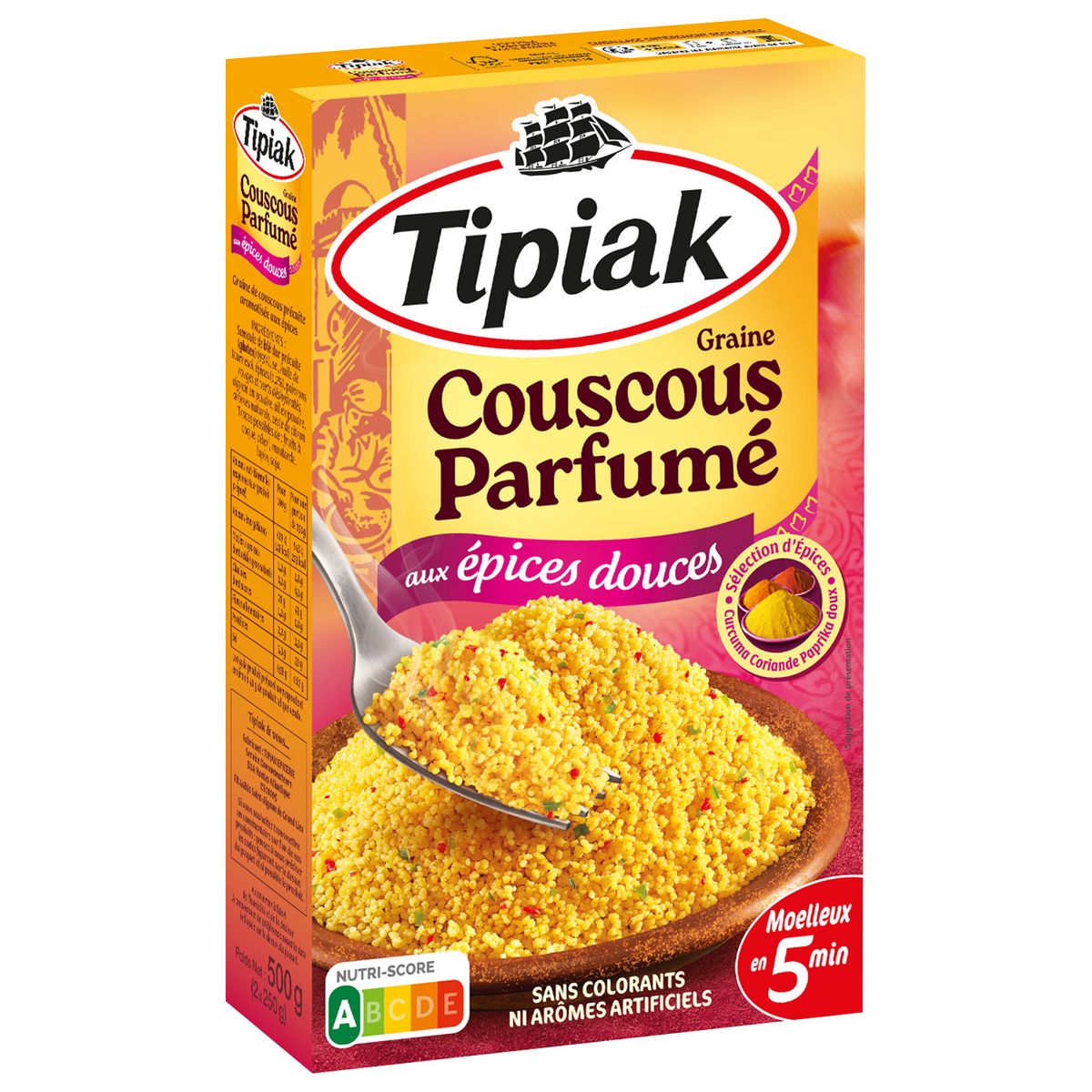 Tipiak Couscous sachet cuisson, moelleux garanti, cuisson parfaite