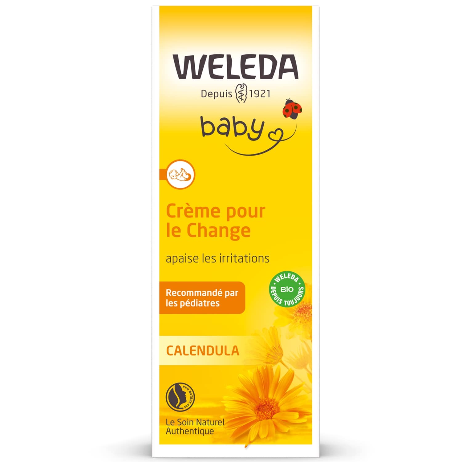 WELEDA Crème bébé pour le change au calendula 75ml pas cher 