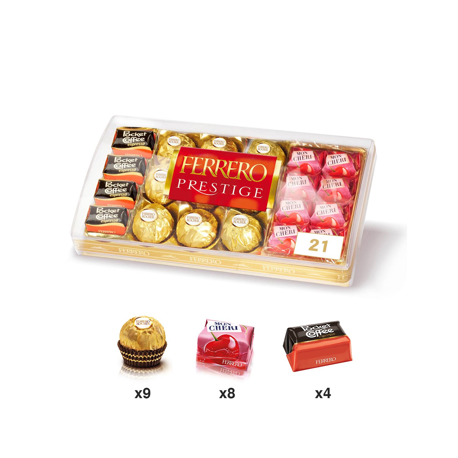 Livraison à domicile Ferrero Mon Chéri Cerise, 16 chocolats, 168g