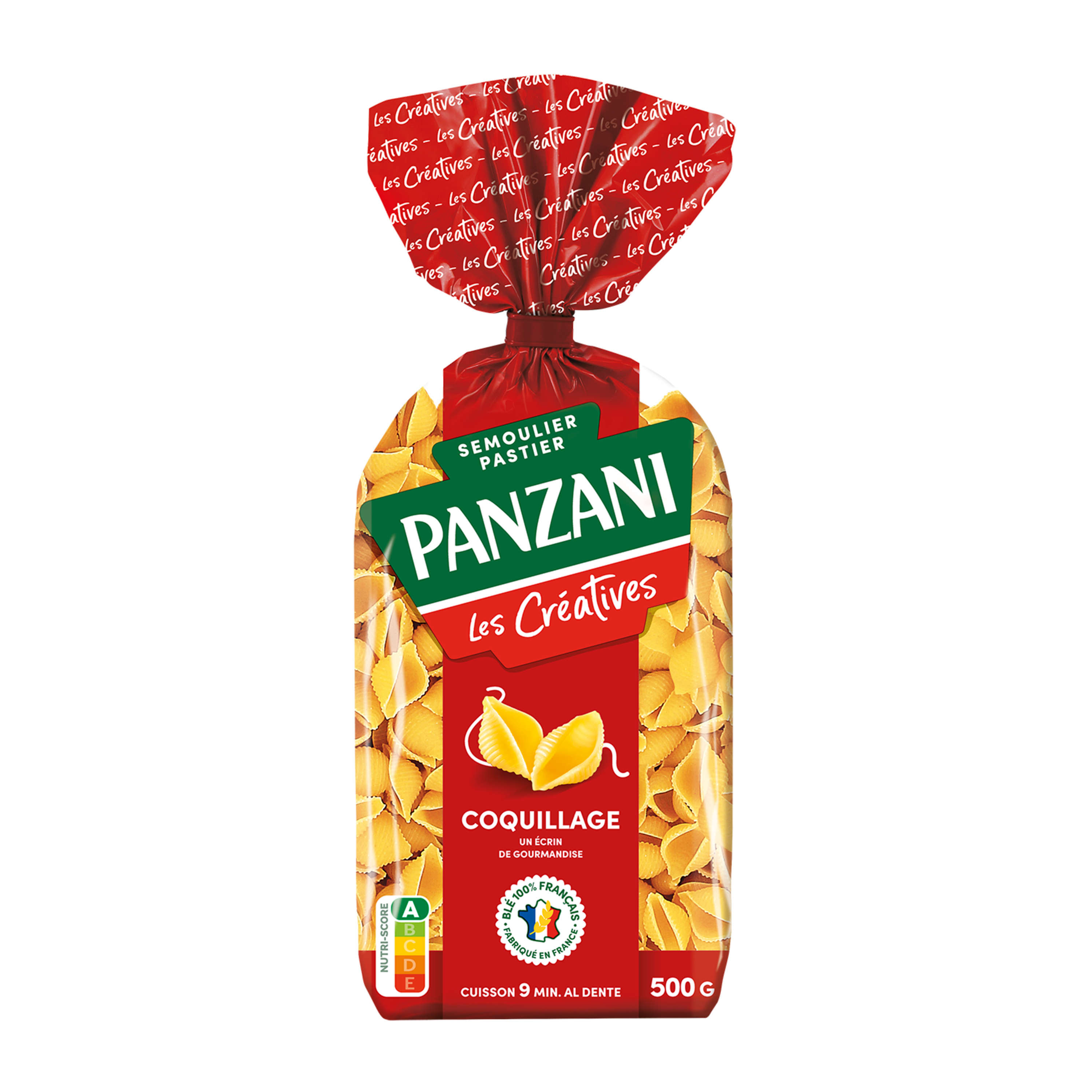 PANZANI Gansettes filière blé responsable français 500g pas cher