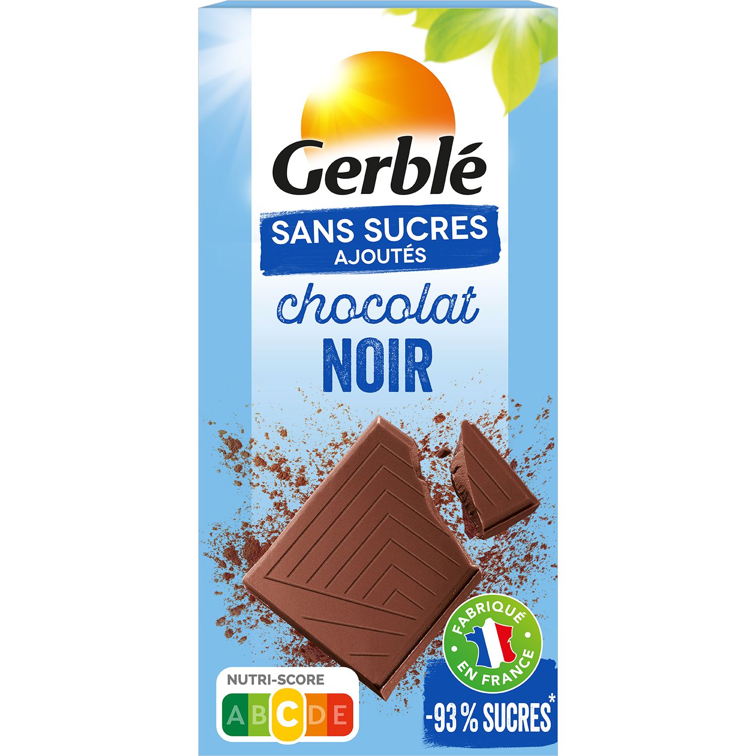 Chocolat noir 70% de cacao sans sucre ajouté, Villars (100 g)