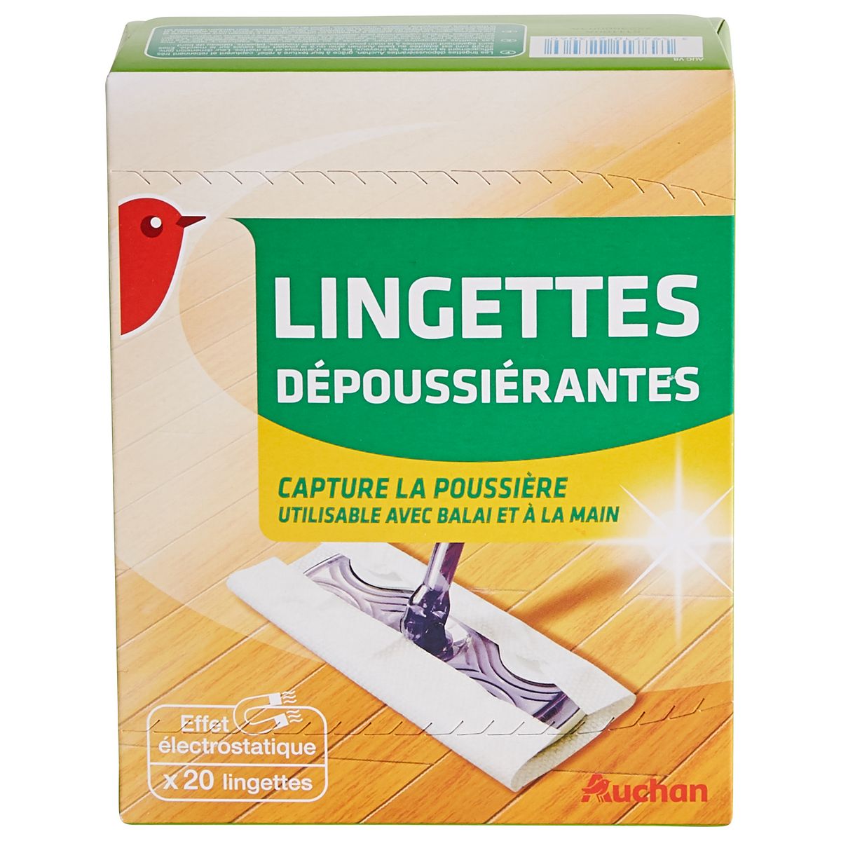 Auchan balai system 1,40m + lingette depoussierante x10 - Tous les produits  balais - Prixing