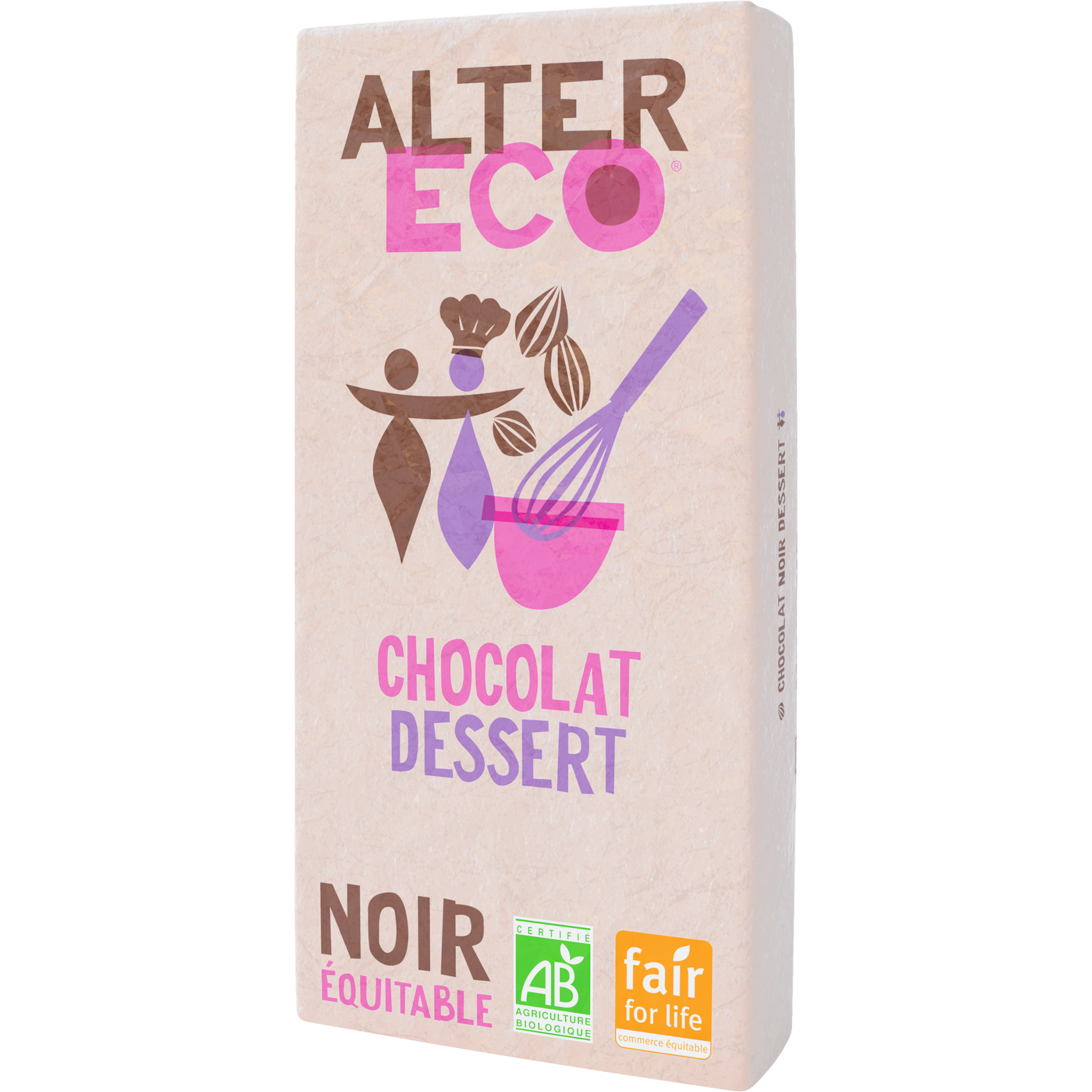 AUCHAN CULTIVONS LE BON Tablette de chocolat noir pâtissier corsé