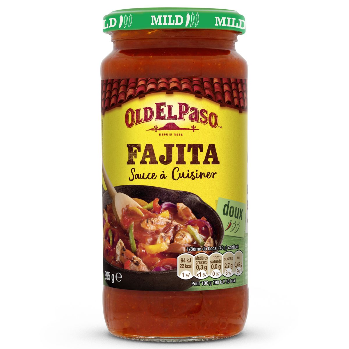 OLD EL PASO Sauce à cuisiner pour fajita piment doux 395g