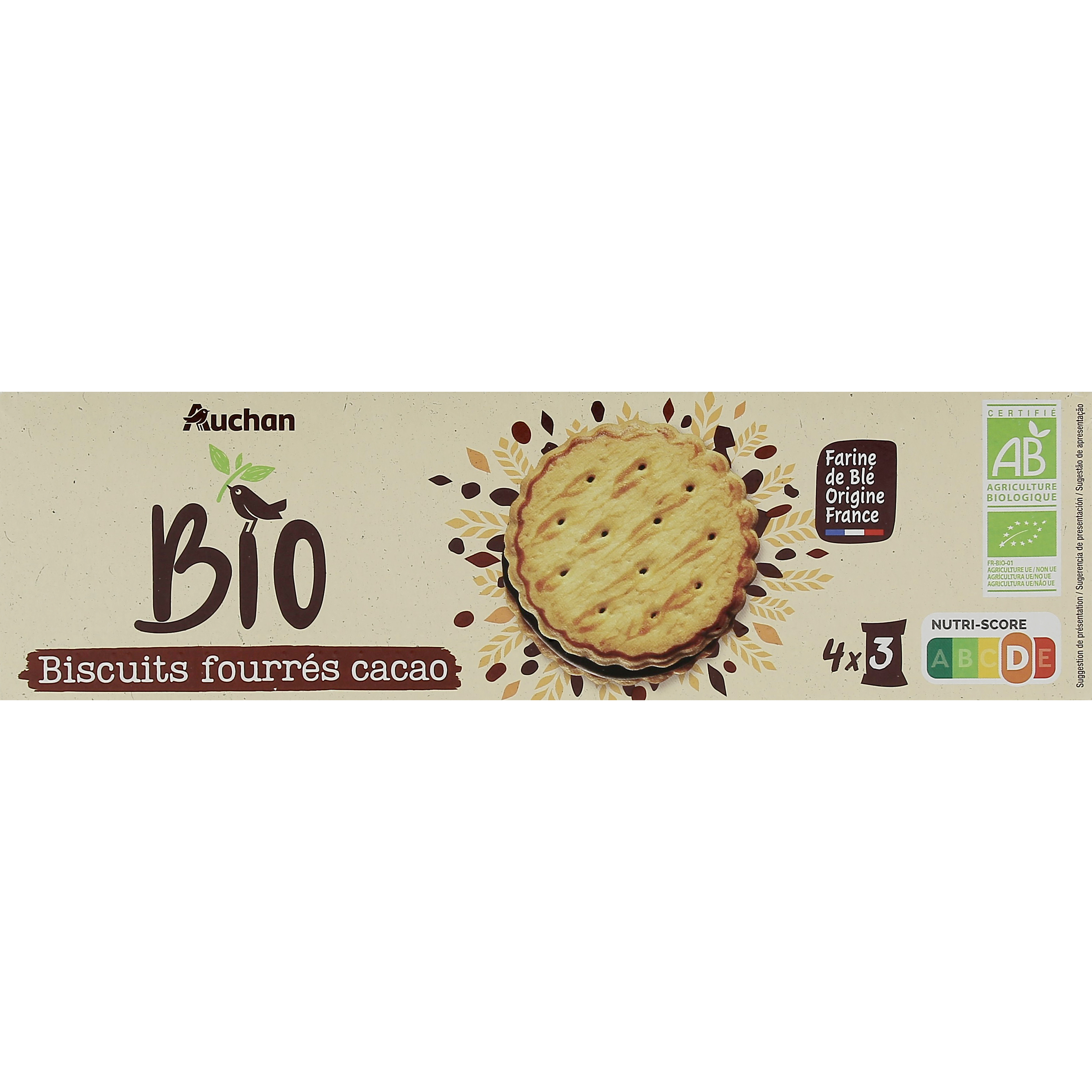 Auchan - Biscuits fibres sans sucres 170g