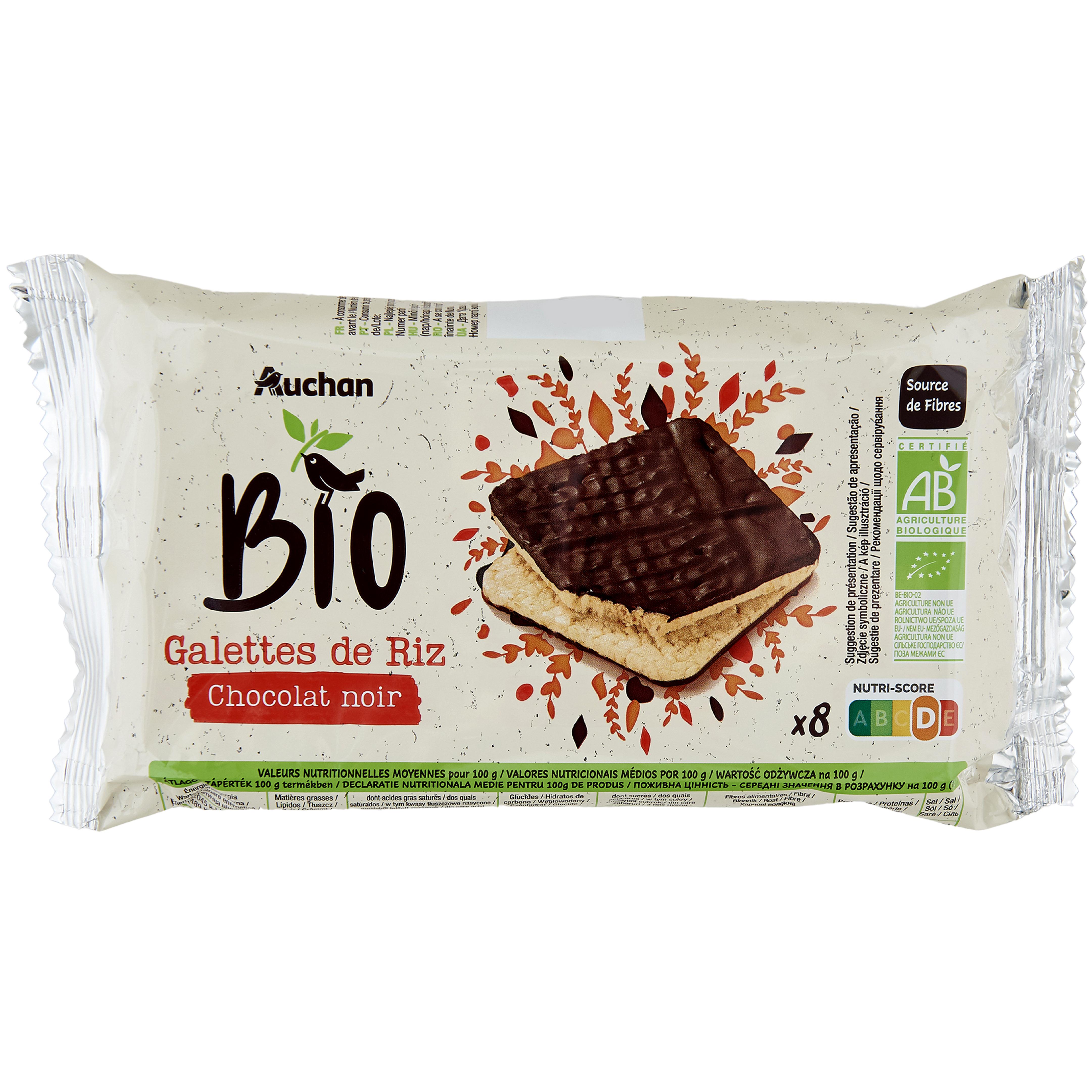 Galettes de riz au chocolat noir bio