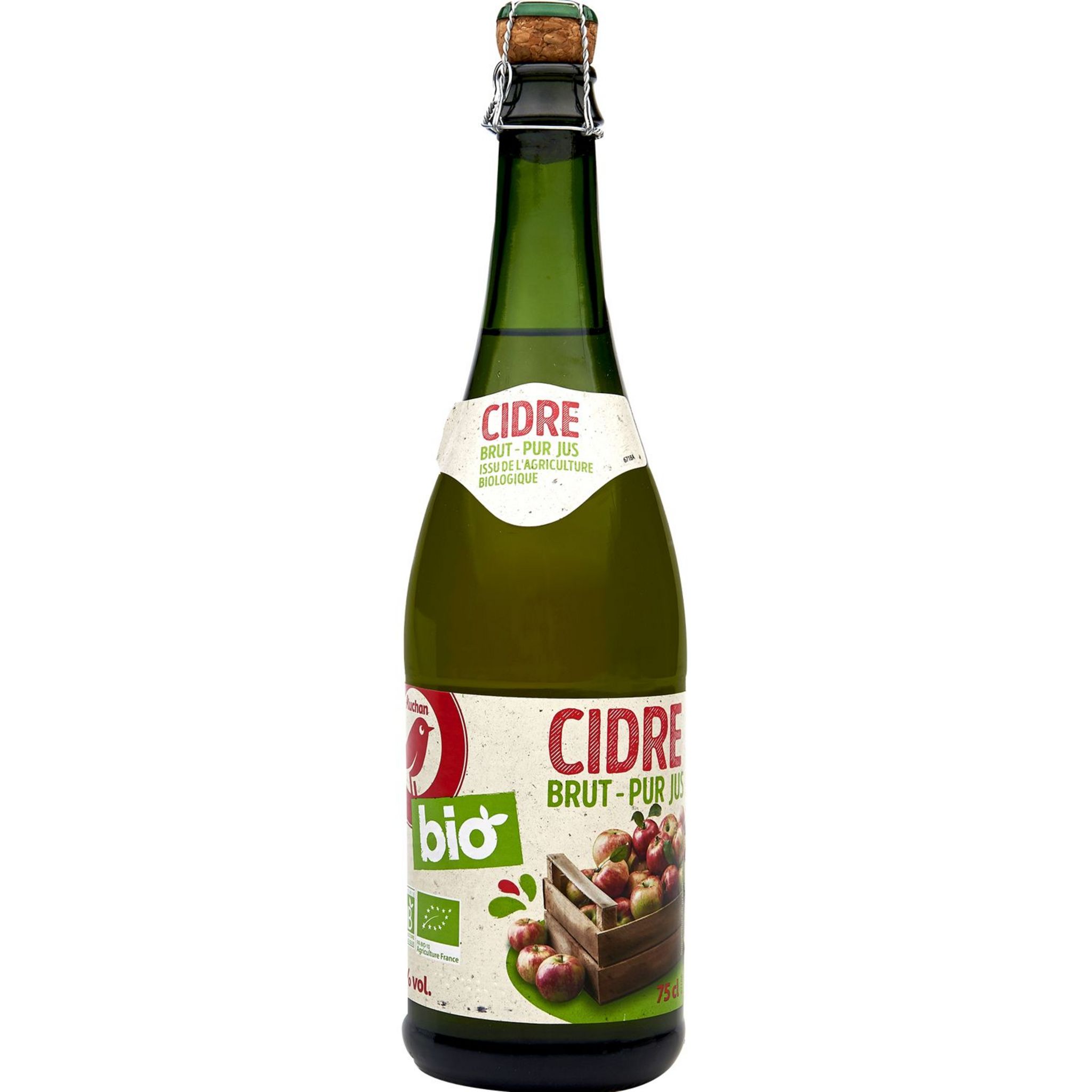 AUCHAN BIO Vinaigre de cidre 50cl pas cher 