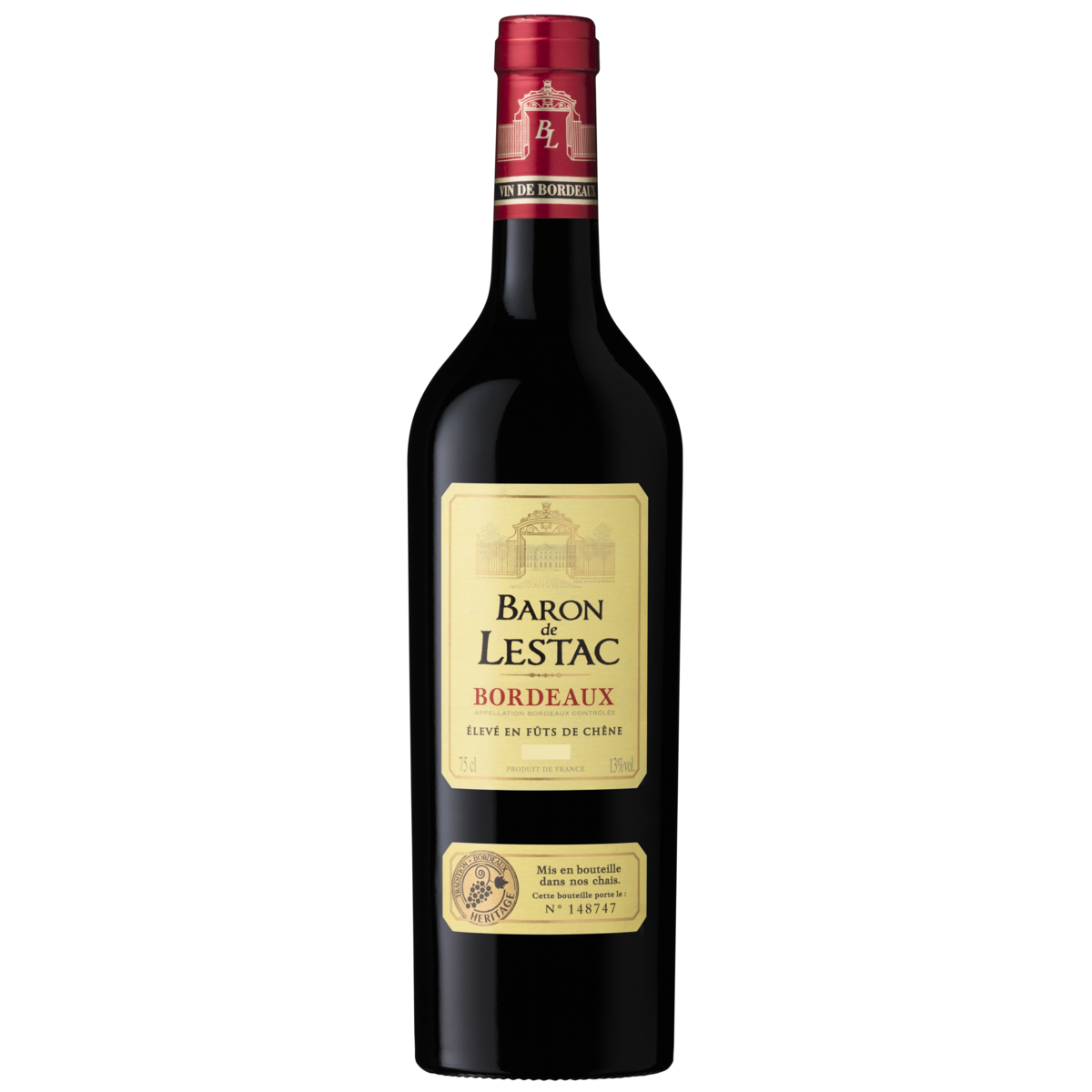 BARON DE LESTAC Vin rouge AOP Bordeaux 75cl