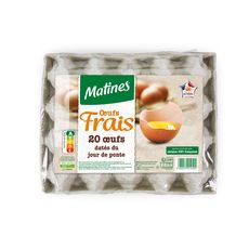 MATINES Oeuf frais daté du jour de ponte 20 œufs