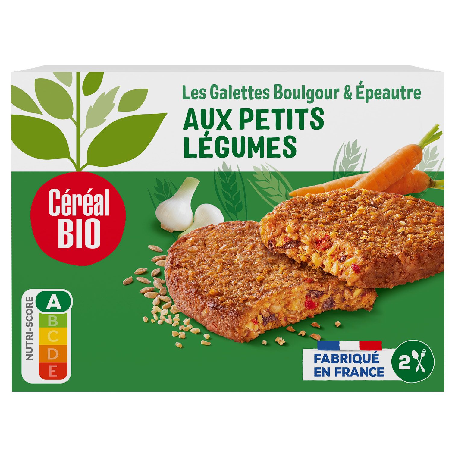 Galettes boulgour & épeautre légumes Bio CEREAL BIO