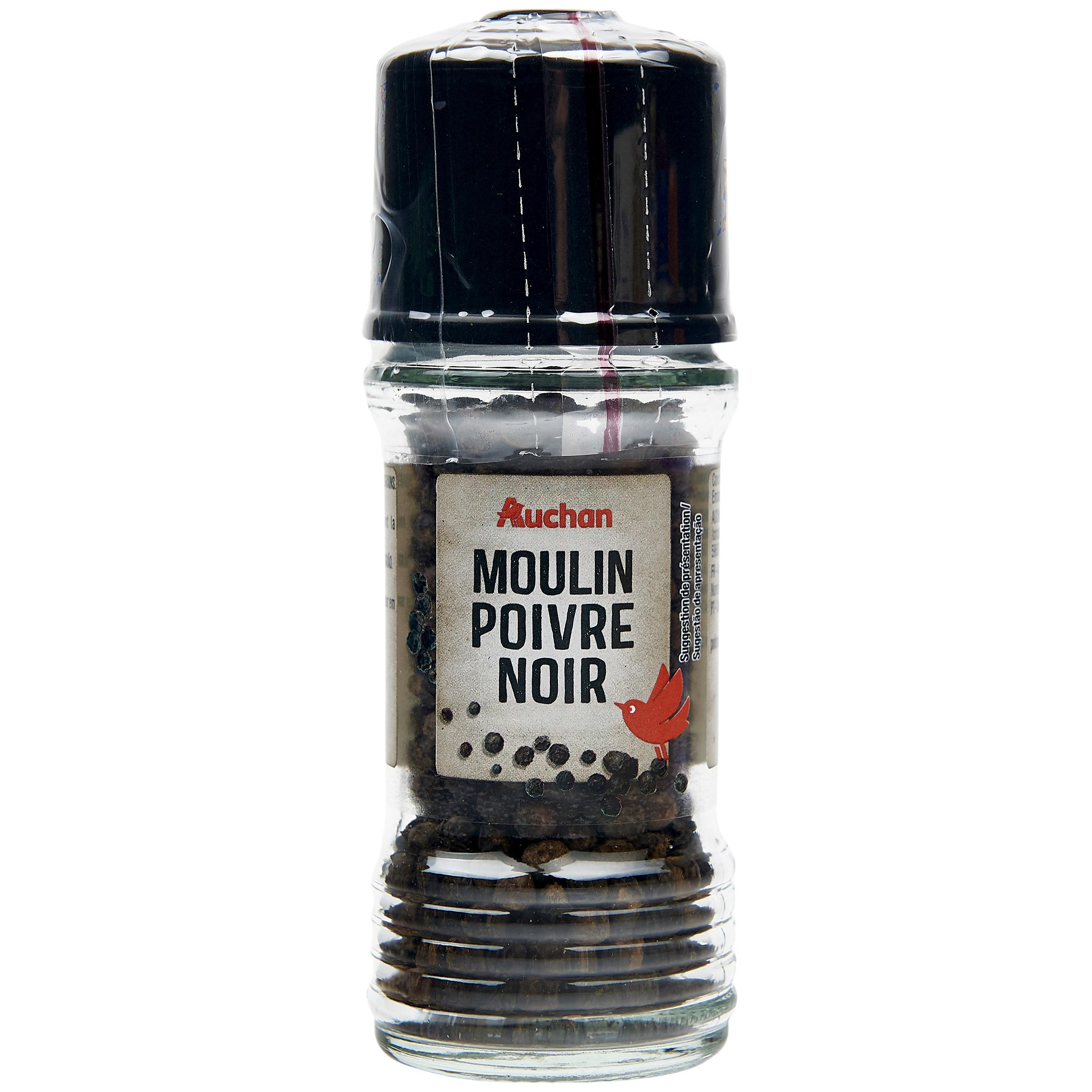 Auchan poivre noir moulu 50g