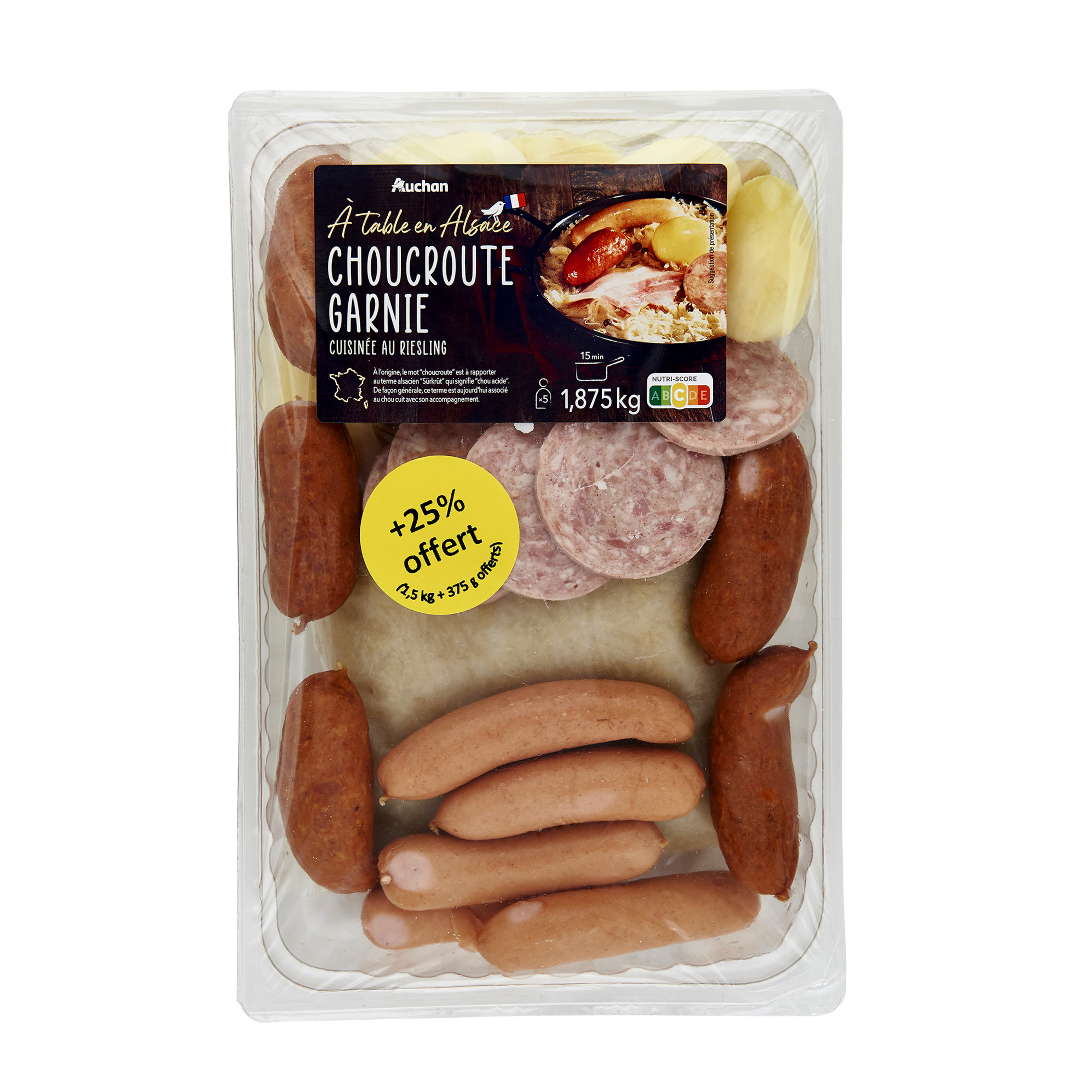 Choucroute garnie -Bocal 1 kg - Marché d'Alsace