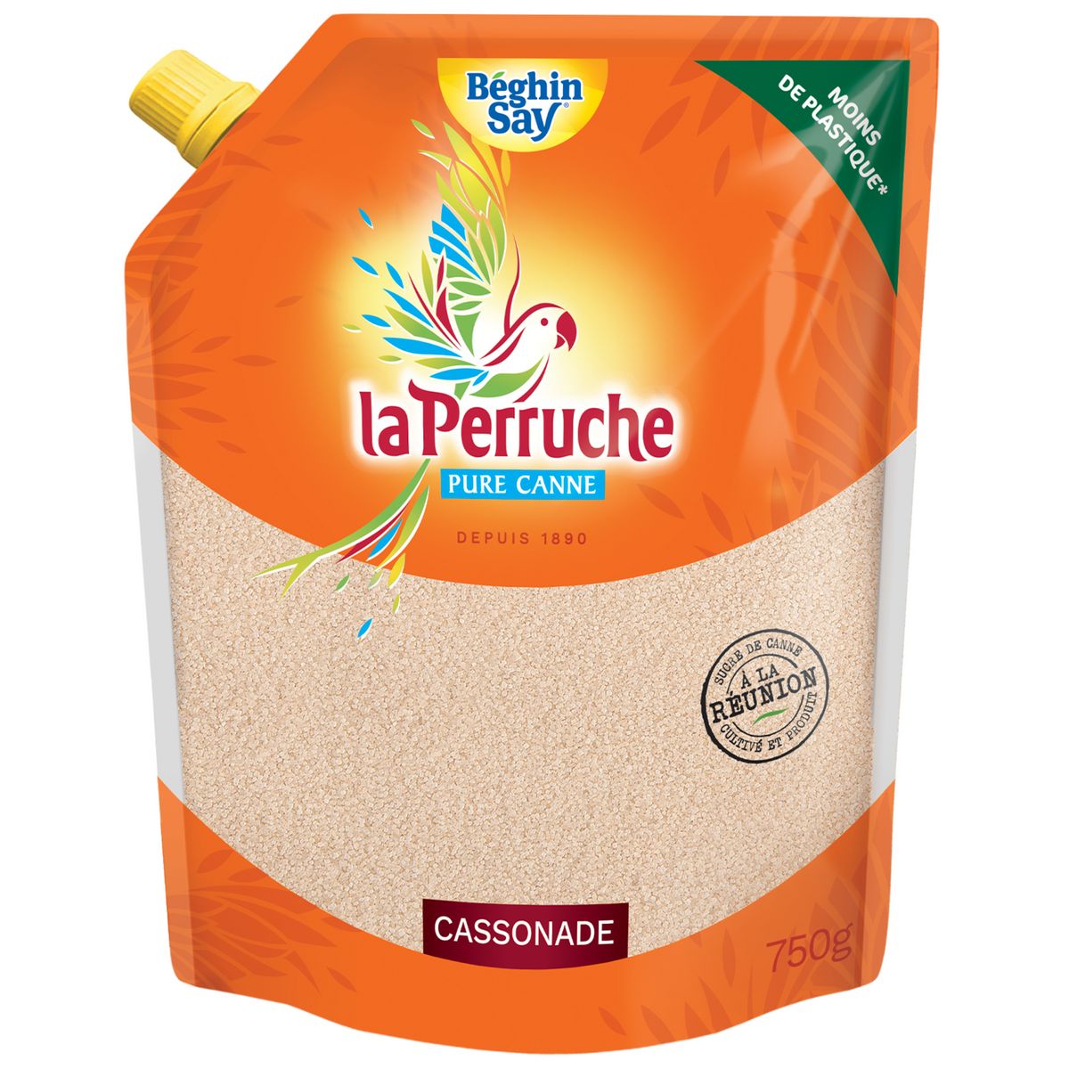 LA PERRUCHE Cassonade sucre roux en poudre pure canne 750g pas cher 