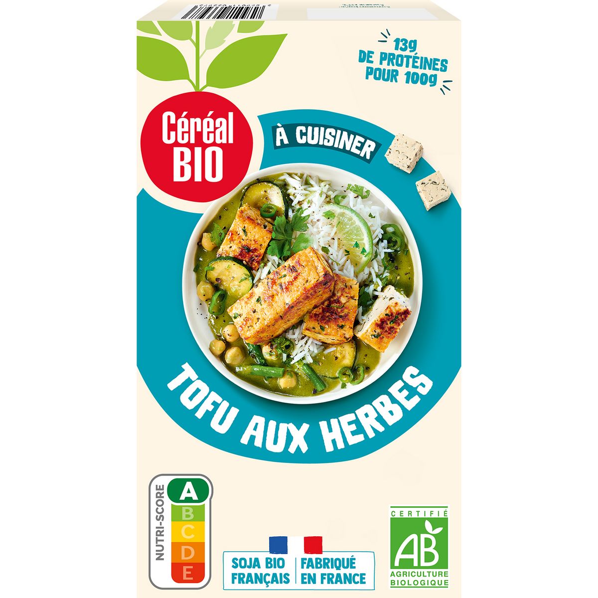 CÉRÉAL BIO Tofu aux herbes bio 2 portions 250 g