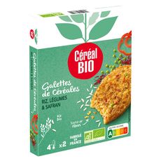 CÉRÉAL BIO Galette de céréales riz légumes et safran 2 pièces 200g