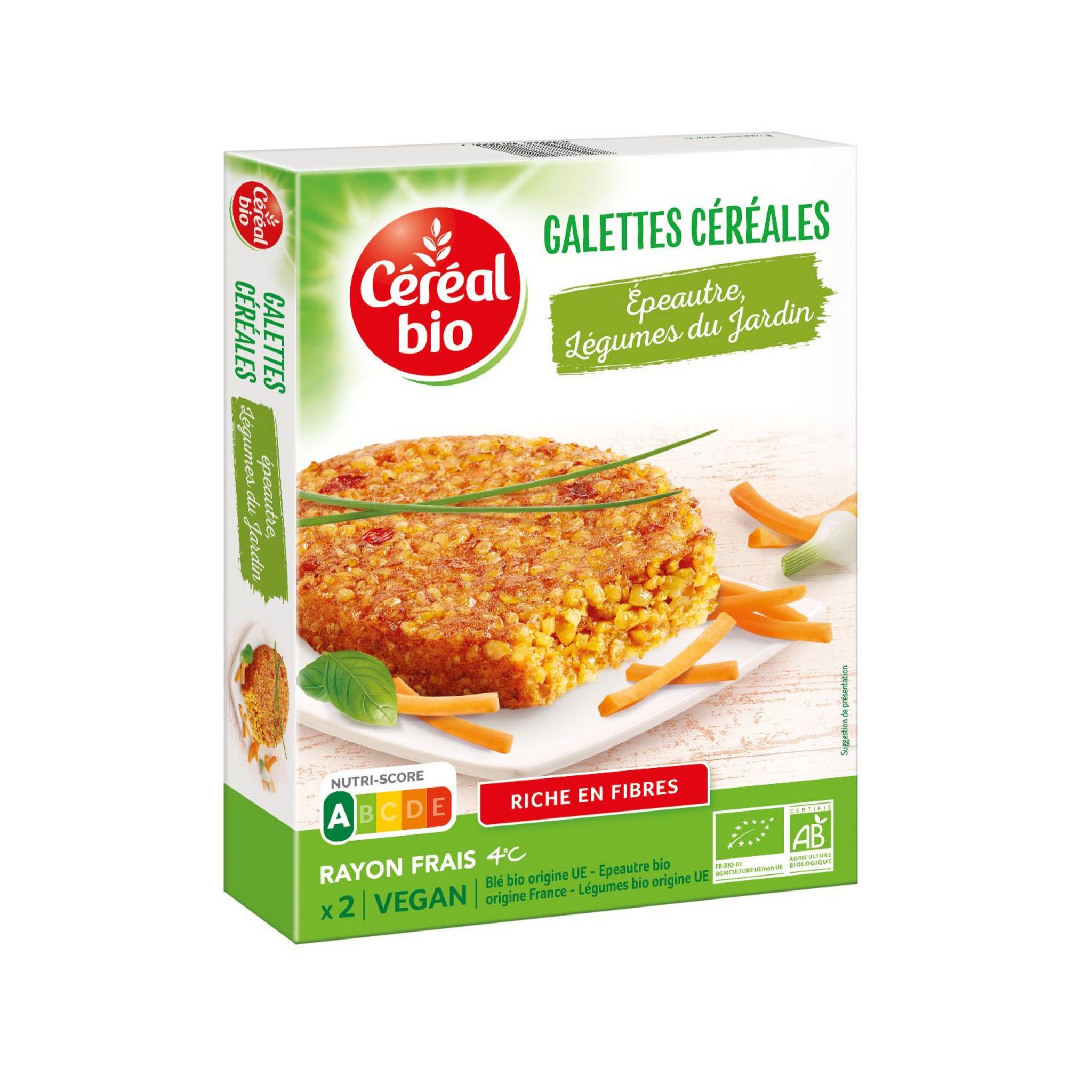 Galettes boulgour & épeautre légumes Bio CEREAL BIO