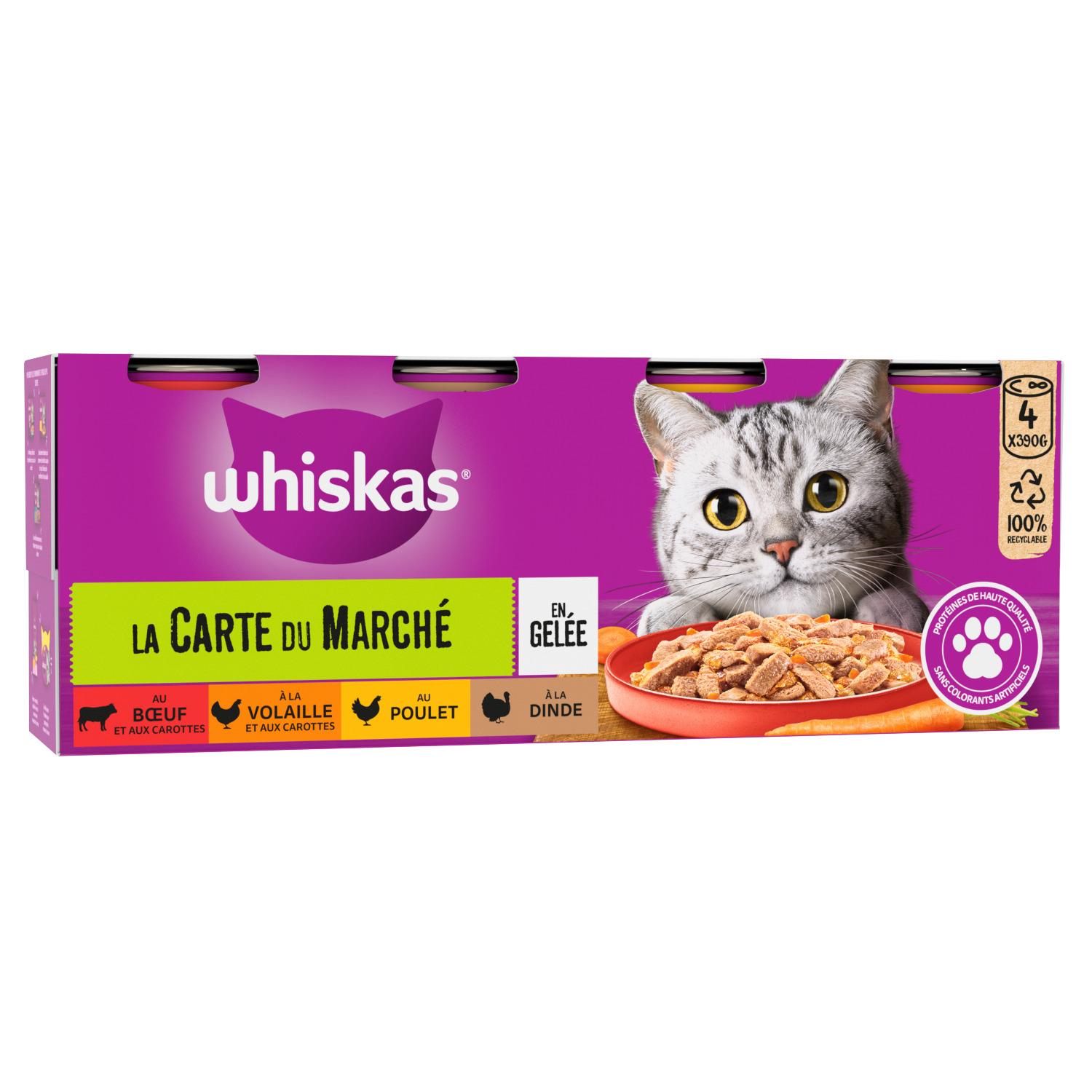 Sachets fraicheur pour chat Emincés en gelée viandes 24x100g