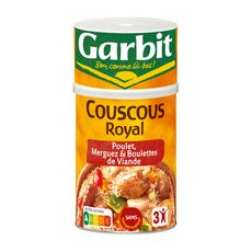 GARBIT Couscous royal poulet merguez et boulettes de viande 3 personnes 1,250kg