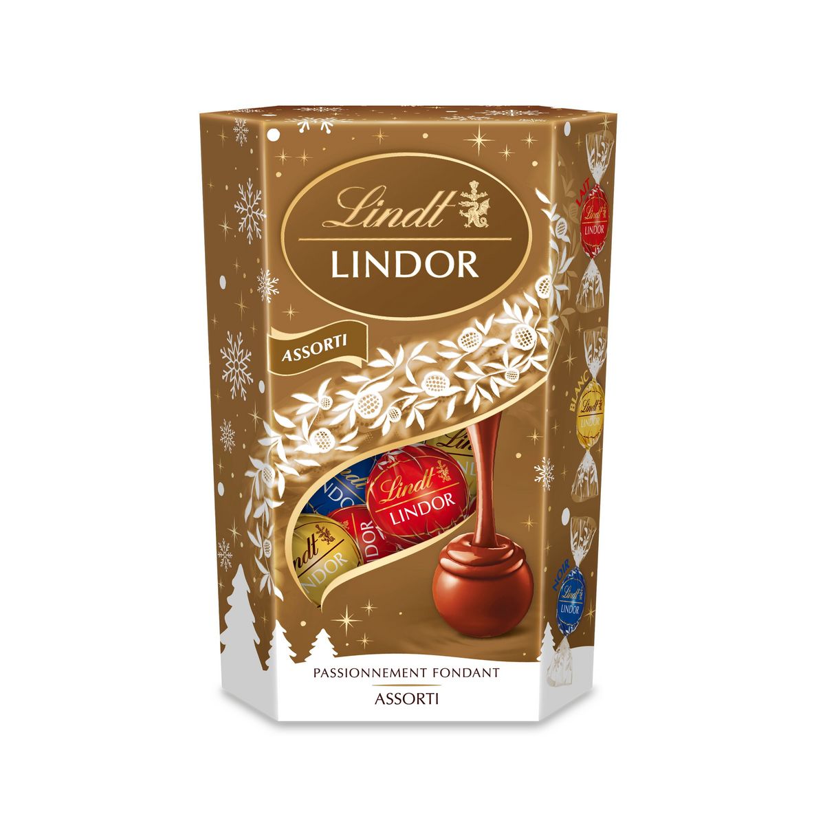 Lindt Lindor Assortiment De Bouchées De Chocolat Extra Fins Au Lait Blancs Et Noirs 200g Pas