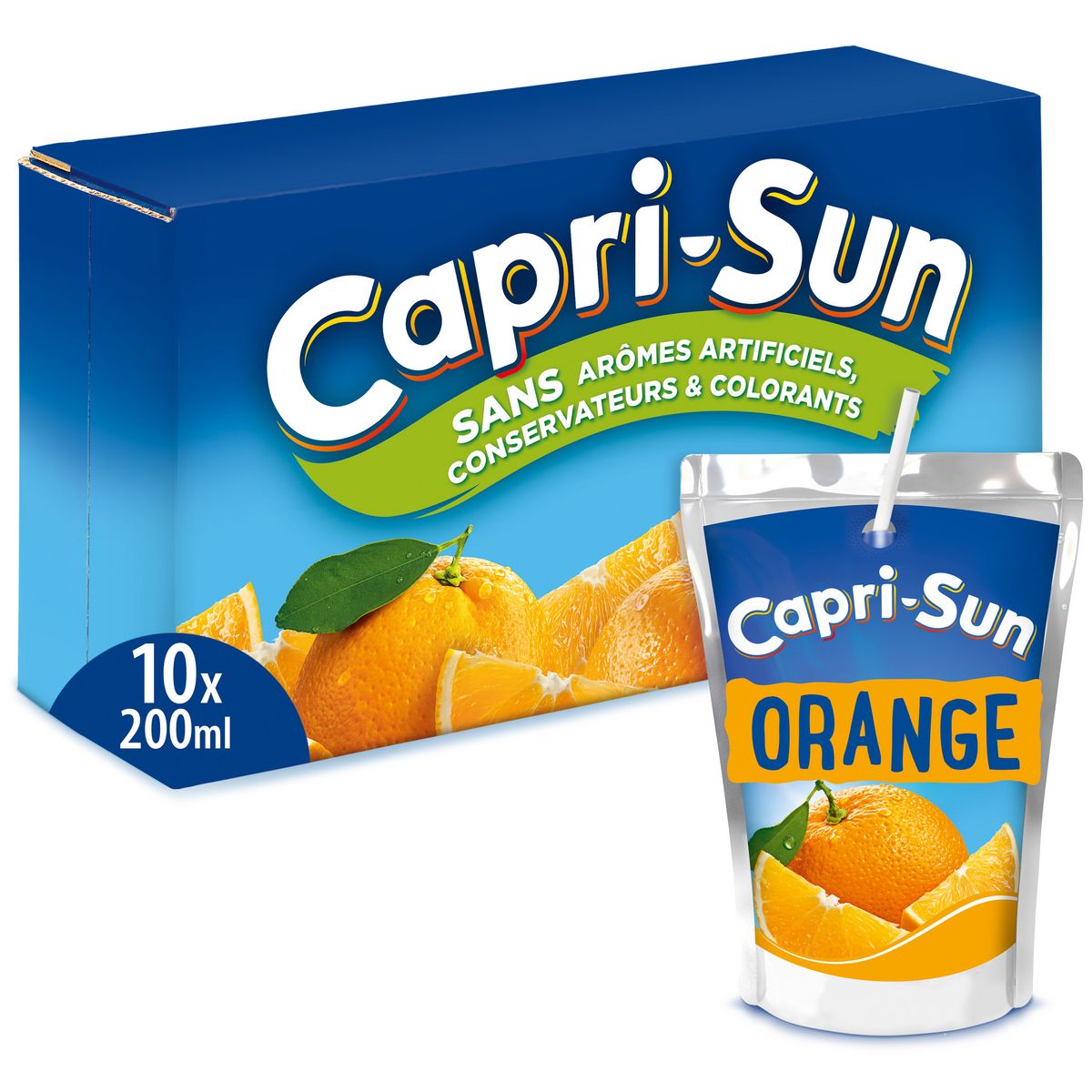 CAPRI-SUN Boisson au jus de fruit goût orange poches 10x20cl