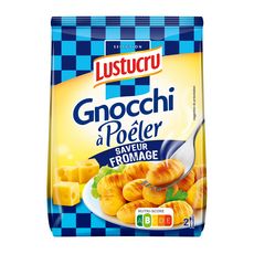 LUSTUCRU Gnocchi à poêler saveur fromage 2 portions 300g