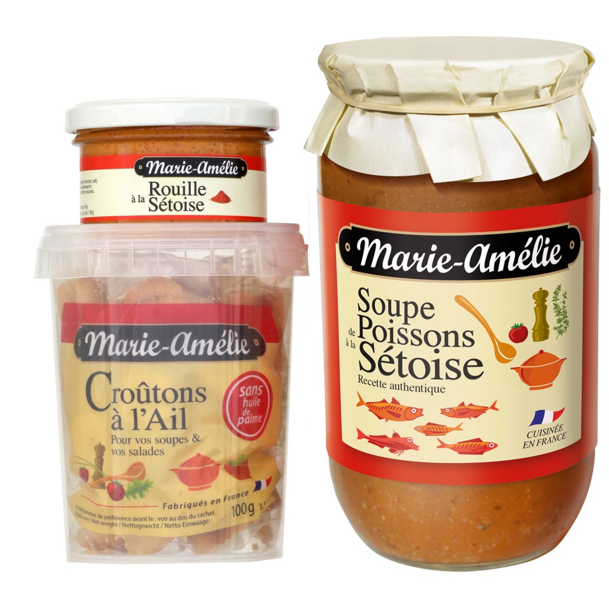 Recette Soupe de poisson, croûtons et sauce rouille