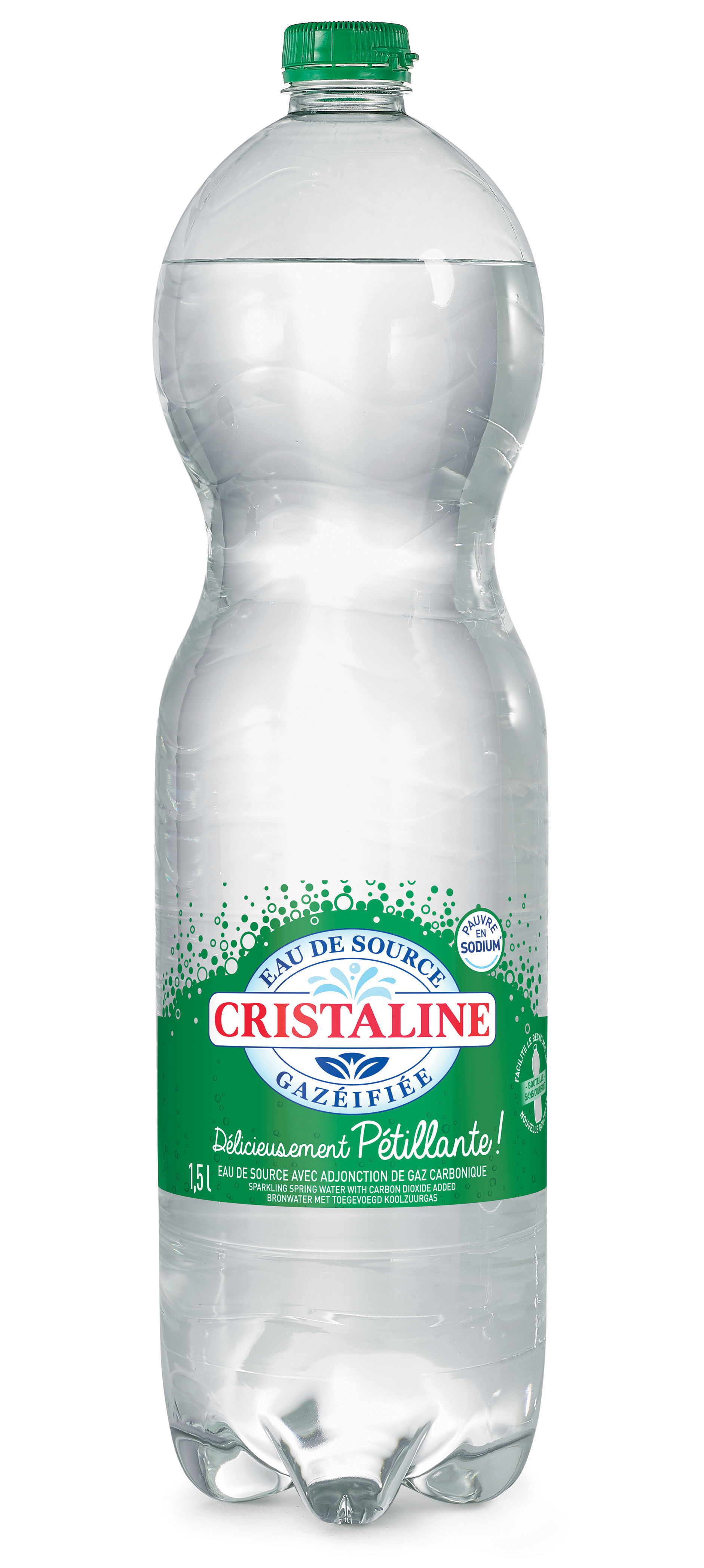 CRISTALINE GAZEUSE 1,5L #Bouteille plastique PET