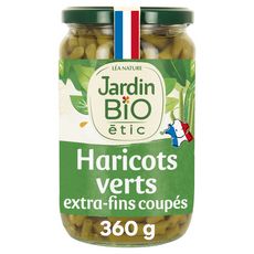 JARDIN BIO ETIC Haricots verts extra-fins coupés en bocal 660g
